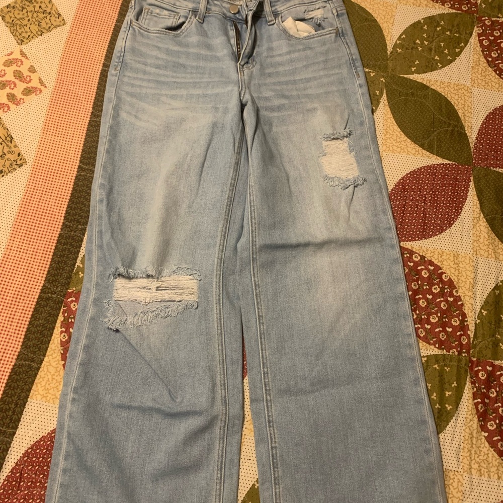 Flying Monkey Light Wash Straight Leg Jeans